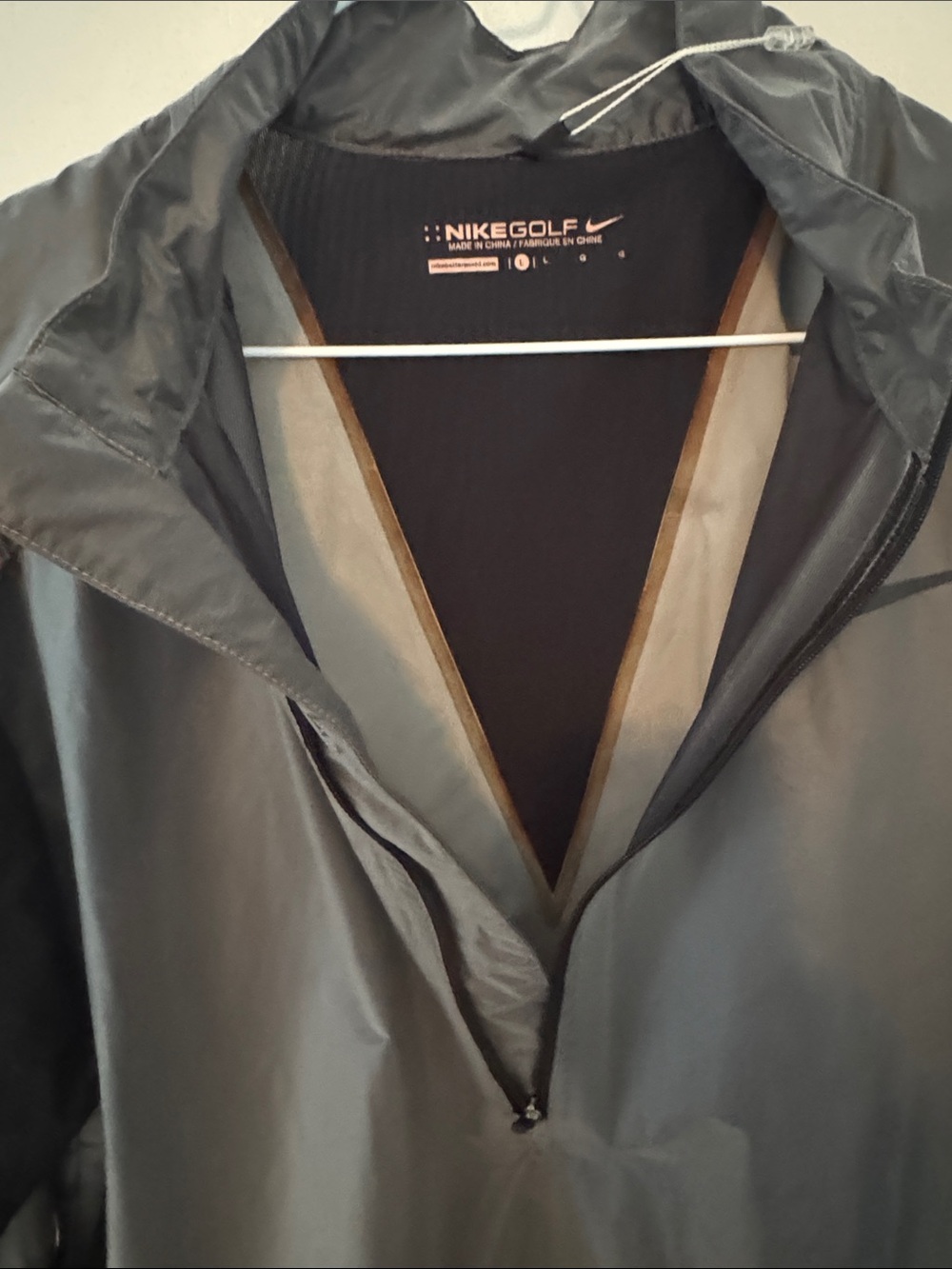 NIKE GOLF HyperAdapt Half Zip Grey Black Pullover Wind Jacket NWT Mens Large - Picture 9 of 12